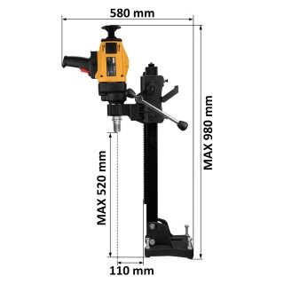 Diamantová jadrová vŕtačka na sklopnom stojane WT202
