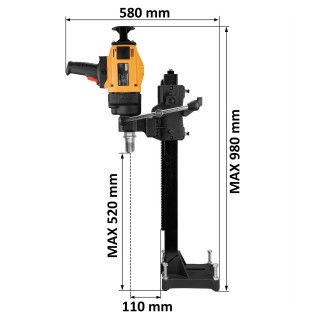 Diamantová jadrová vŕtačka na jednoduchom stojane WT202