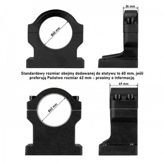 Statyw prosty do wiertnic WABROTECH - informacje odn. obejmy
